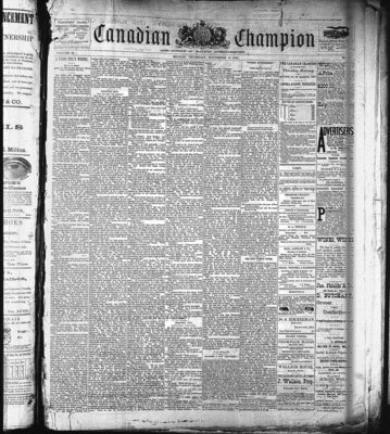 Canadian Champion (Milton, ON), 12 Nov 1885