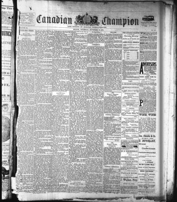 Canadian Champion (Milton, ON), 19 Nov 1885