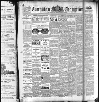 Canadian Champion (Milton, ON), 9 Dec 1886