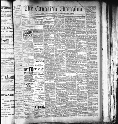 Canadian Champion (Milton, ON), 4 Aug 1887