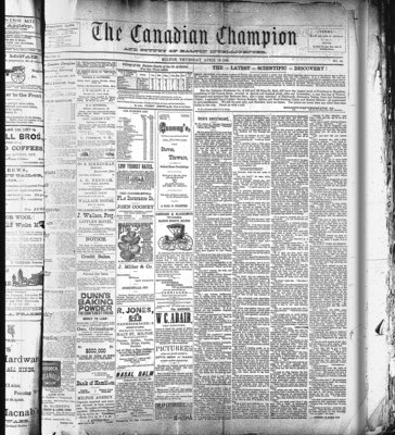 Canadian Champion (Milton, ON), 19 Apr 1888