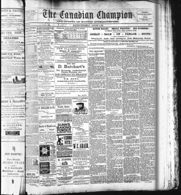 Canadian Champion (Milton, ON), 2 Aug 1888