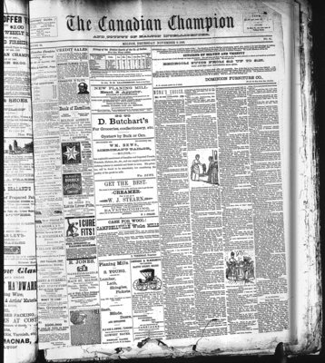 Canadian Champion (Milton, ON), 8 Nov 1888