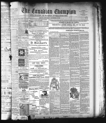 Canadian Champion (Milton, ON), 22 Nov 1888