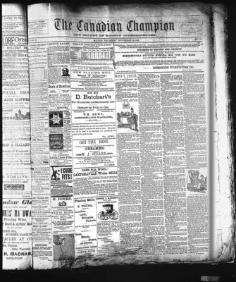 Canadian Champion (Milton, ON), 29 Nov 1888