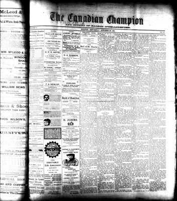 Canadian Champion (Milton, ON), 29 Oct 1891