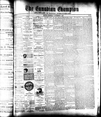 Canadian Champion (Milton, ON), 12 Nov 1891