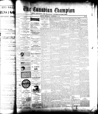 Canadian Champion (Milton, ON), 31 Dec 1891