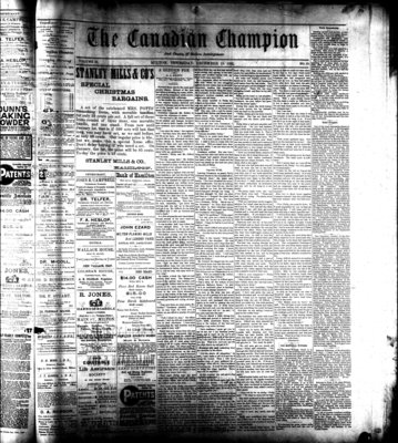 Canadian Champion (Milton, ON), 15 Dec 1892