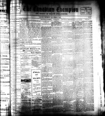 Canadian Champion (Milton, ON), 16 Nov 1893