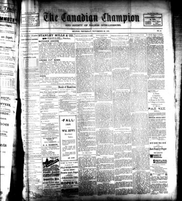 Canadian Champion (Milton, ON), 30 Nov 1893