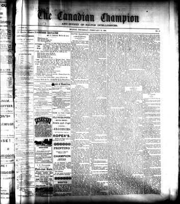 Canadian Champion (Milton, ON), 22 Feb 1894