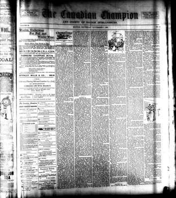 Canadian Champion (Milton, ON), 7 Nov 1895