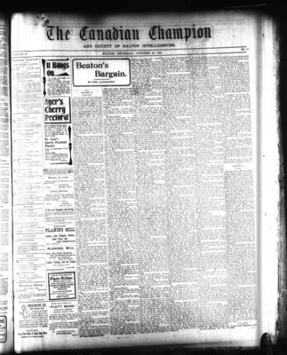 Canadian Champion (Milton, ON), 20 Oct 1898