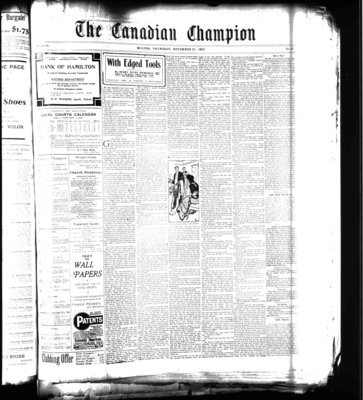 Canadian Champion (Milton, ON), 21 Nov 1907