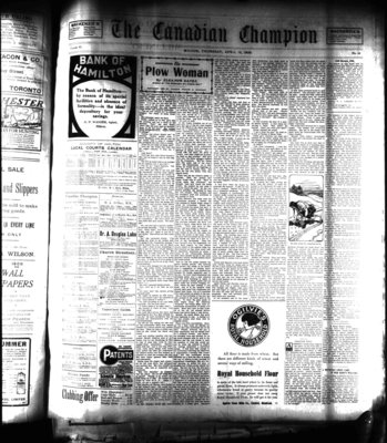 Canadian Champion (Milton, ON), 15 Apr 1909