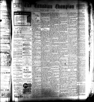 Canadian Champion (Milton, ON), 3 Nov 1910