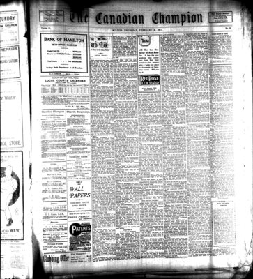 Canadian Champion (Milton, ON), 9 Feb 1911