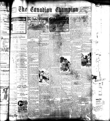 Canadian Champion (Milton, ON), 31 Oct 1912