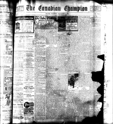 Canadian Champion (Milton, ON), 7 Nov 1912