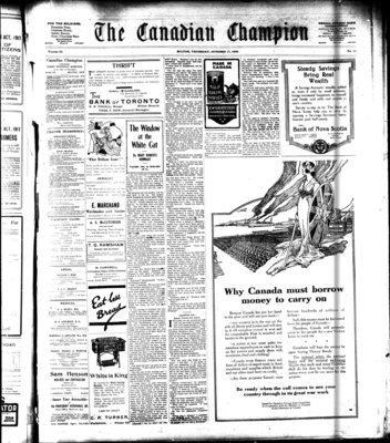 Canadian Champion (Milton, ON), 17 Oct 1918