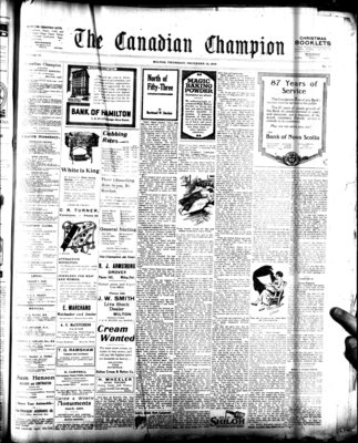 Canadian Champion (Milton, ON), 18 Dec 1919