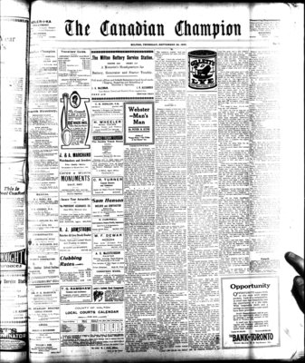 Canadian Champion (Milton, ON), 28 Sep 1922