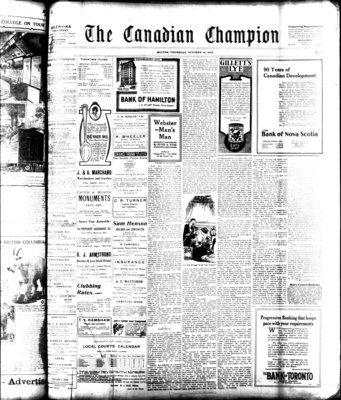 Canadian Champion (Milton, ON), 19 Oct 1922