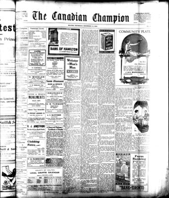 Canadian Champion (Milton, ON), 14 Dec 1922