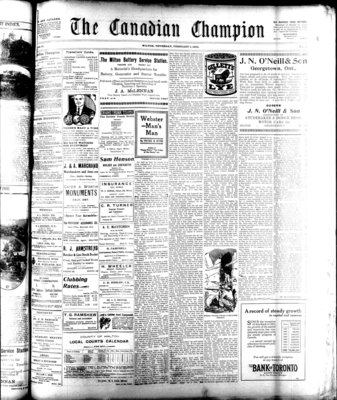 Canadian Champion (Milton, ON), 1 Feb 1923