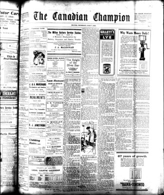 Canadian Champion (Milton, ON), 7 Jun 1923