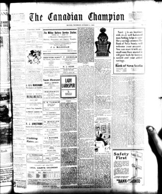 Canadian Champion (Milton, ON), 11 Oct 1923