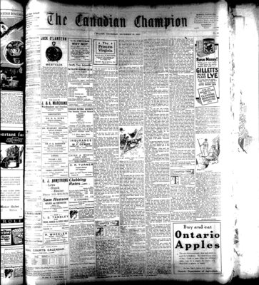 Canadian Champion (Milton, ON), 12 Nov 1925