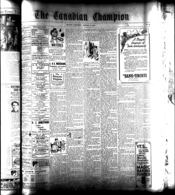 Canadian Champion (Milton, ON), 14 Jan 1926