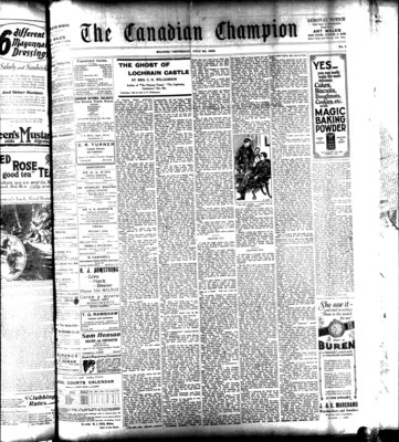 Canadian Champion (Milton, ON), 22 Jul 1926