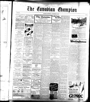 Canadian Champion (Milton, ON), 10 Nov 1927