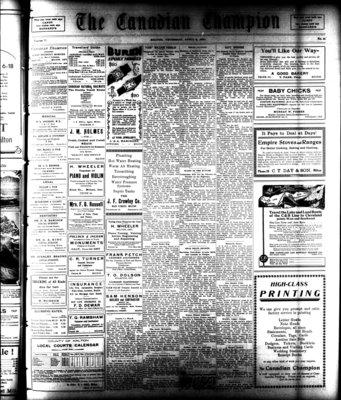 Canadian Champion (Milton, ON), 9 Apr 1931