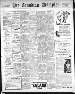 Canadian Champion (Milton, ON), 28 Oct 1937