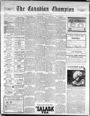 Canadian Champion (Milton, ON), 27 Jan 1938