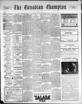 Canadian Champion (Milton, ON), 3 Feb 1938