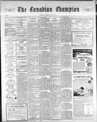 Canadian Champion (Milton, ON), 7 Apr 1938