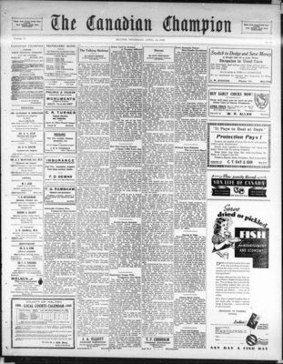 Canadian Champion (Milton, ON), 14 Apr 1938