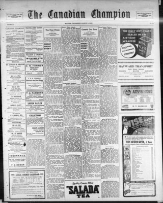 Canadian Champion (Milton, ON), 2 Mar 1939