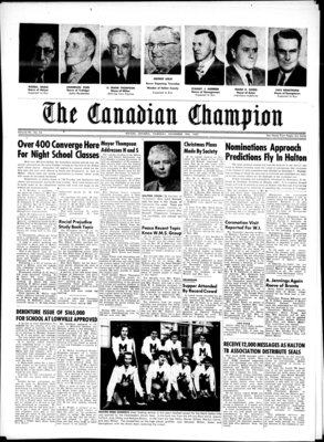 Canadian Champion (Milton, ON), 19 Nov 1953