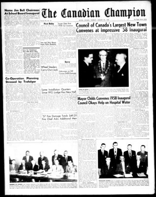 Canadian Champion (Milton, ON), 9 Jan 1958