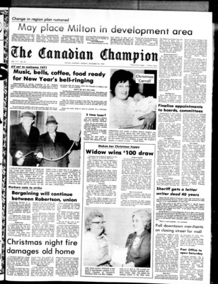 Canadian Champion (Milton, ON), 29 Dec 1970