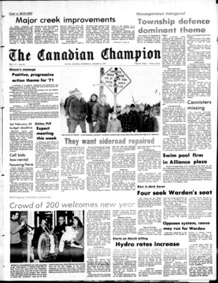 Canadian Champion (Milton, ON), 6 Jan 1971