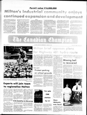 Canadian Champion (Milton, ON), 8 Aug 1973