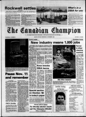 Canadian Champion (Milton, ON), 5 Nov 1980