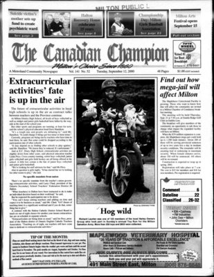 Canadian Champion (Milton, ON), 12 Sep 2000